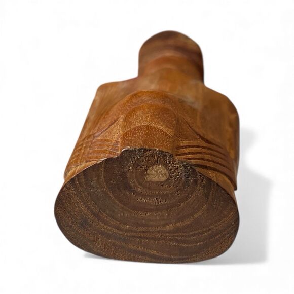 Vintage Hand Carved Wooden Moai Rapa Nui Figure Easter Island Inspired 6-1/4" - Picture 5 of 5